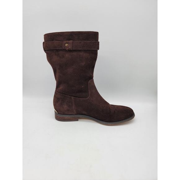 Michael Kors Women's Rhea Fringe Suede Boot Bootie Winter Boots Brown Size 6.5 - Picture 3 of 10